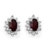 Image 1 : 0.61 CTW Ruby & Diamond Earrings 10K Yellow Gold - REF-18A8X - 12621