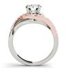 Image 4 : 2 CTW Certified VS/SI Diamond Bypass Solitaire 2Pc Set 14K White & Rose Gold - REF-568H8A - 31797