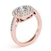Image 4 : 1.6 CTW Certified VS/SI Diamond Solitaire Halo Ring 18K Rose Gold - REF-234W4F - 26459