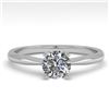 Image 1 : 0.50 CTW VS/SI Diamond Engagement Designer Ring 18K White Gold - REF-107W3F - 32382