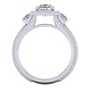 Image 4 : 2.5 CTW Princess VS/SI Diamond Micro Pave 3 Stone Ring 18K White Gold - REF-527M3H - 37196