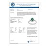 Image 3 : 0.70 CTW Emerald & Diamond Ring 14K White Gold - REF-27M3H - 13721