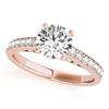 Image 1 : 1.5 CTW Certified VS/SI Diamond Solitaire Ring 18K Rose Gold - REF-381H8A - 27469