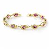 Image 1 : 5.10 CTW Amethyst Bracelet 10K Yellow Gold - REF-36F2N - 13707