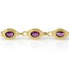 Image 2 : 5.10 CTW Amethyst Bracelet 10K Yellow Gold - REF-36F2N - 13707