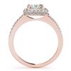 Image 4 : 1.21 CTW Certified VS/SI Princess Diamond 2Pc Set Solitaire Halo 14K Rose Gold - REF-227M3H - 31353