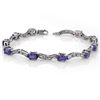 4.25 CTW Tanzanite & Diamond Bracelet 10K White Gold - REF-51N3Y - 10372