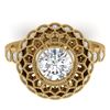 Image 1 : 1.5 CTW Certified VS/SI Diamond Art Deco Ring 14K Yellow Gold - REF-382H4A - 30554