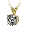 Image 2 : 1.28 CTW Certified H-SI/I Quality Diamond Solitaire Necklace 10K Yellow Gold - REF-240M2H - 36778