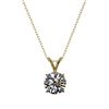 Image 4 : 1.28 CTW Certified H-SI/I Quality Diamond Solitaire Necklace 10K Yellow Gold - REF-240M2H - 36778