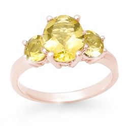 2.55 CTW Citrine Ring 10K Rose Gold - REF-21M3H - 13670