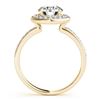 Image 5 : 1.08 CTW Certified VS/SI Diamond Solitaire Halo Ring 18K Yellow Gold - REF-200W2F - 26987
