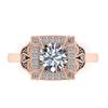 Image 1 : 1.75 CTW Solitaire Certified VS/SI Diamond Ring 14K Rose Gold - REF-496W4F - 38554