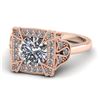 Image 2 : 1.75 CTW Solitaire Certified VS/SI Diamond Ring 14K Rose Gold - REF-496W4F - 38554