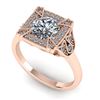 Image 5 : 1.75 CTW Solitaire Certified VS/SI Diamond Ring 14K Rose Gold - REF-496W4F - 38554