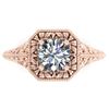 Image 1 : 1 CTW Solitaire Certified VS/SI Diamond Ring 14K Rose Gold - REF-289W6F - 38527