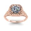 Image 4 : 1 CTW Solitaire Certified VS/SI Diamond Ring 14K Rose Gold - REF-289W6F - 38527