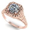 Image 5 : 1 CTW Solitaire Certified VS/SI Diamond Ring 14K Rose Gold - REF-289W6F - 38527