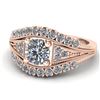 Image 2 : 1.50 CTW Solitaire Certified VS/SI Diamond Ring 14K Rose Gold - REF-232F2N - 38548