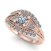 Image 5 : 1.50 CTW Solitaire Certified VS/SI Diamond Ring 14K Rose Gold - REF-232F2N - 38548
