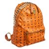 Image 2 : MCM Orange Visetos Coated Canvas Medium Stark Pyramid Crown Top Backpack
