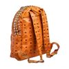 Image 3 : MCM Orange Visetos Coated Canvas Medium Stark Pyramid Crown Top Backpack