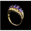 Image 4 : 14KT Yellow Gold 2.22 ctw Tanzanite and Diamond Ring