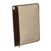 Image 2 : Salvatore Ferragamo Beige Textured Canvas Brown Leather Trim Document Holder