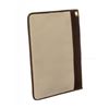 Image 3 : Salvatore Ferragamo Beige Textured Canvas Brown Leather Trim Document Holder