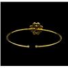 Image 3 : Vintage CZ Open Bangle Bracelet - Gold Plated