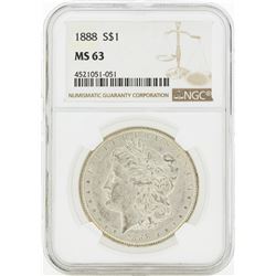 1888 MS63 NGC Morgan Silver Dollar
