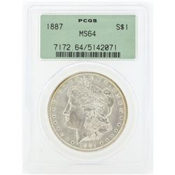 1887 MS64 NGC Morgan Silver Dollar
