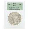 Image 1 : 1887 MS64 NGC Morgan Silver Dollar