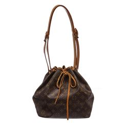 Louis Vuitton Monogram Canvas Leather Noe PM Drawstring Shoulder Bag