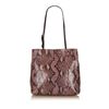 Image 3 : Prada Purple Black Brown Python Snakeskin Leather Shoulder Bag