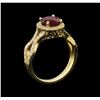 Image 4 : 14KT Yellow Gold 1.94 ctw Ruby and Diamond Ring