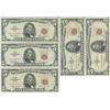 Image 1 : 1963 $5 Red Seal Bill Lot of 10