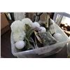 Image 1 : TOTE OF DECORATIONS CRAFT SUPPLIES