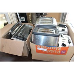 TWO BOXES OF TAOSTERS AND APPLIANCES