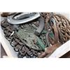 Image 2 : CRATE OF CAST IRON HORSE SHOES AND DECOR
