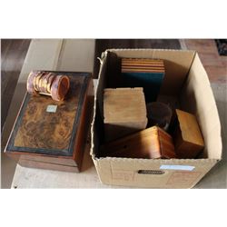 LOT OF WOOD JEWELRY BOXES