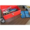 Image 1 : RED TOOLBOX ELECTRICAL METER AND TOOLS