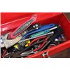 Image 2 : RED TOOLBOX ELECTRICAL METER AND TOOLS