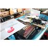 Image 1 : LARGE TOTE OF ARTS AND CRAFT SUPPLIES