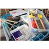 Image 2 : LARGE TOTE OF ARTS AND CRAFT SUPPLIES