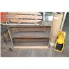 Image 1 : ANTIQUE WOOD PAPER DISPENSER AND KRAFT PAPER