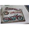 Image 1 : 2 INDIAN MOTORCYCLE TIN SIGNS