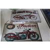 Image 2 : 2 INDIAN MOTORCYCLE TIN SIGNS