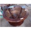 Image 1 : MODERN ROUND GLASS TOP COFFEE TABLE