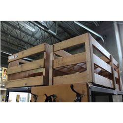 THREE WOOD WINE CRATES